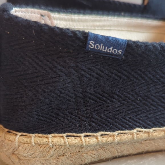 Soludos Black Espadrille Flats size 8 - Picture 3 of 10